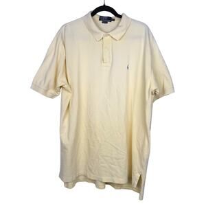 Men's Polo Ralph Lauren Casual Short Sleeve Polo Shirt Golf Butter Yellow - XXL
